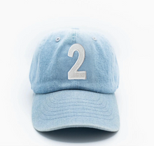 toddler number cap in denim