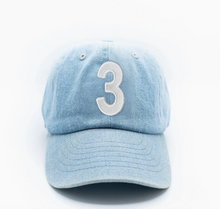 toddler number cap in denim
