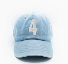 toddler number cap in denim