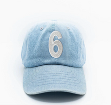 toddler number cap in denim