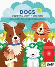 dogs coloring book + stickers