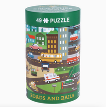 spot the difference puzzle: roads+rails