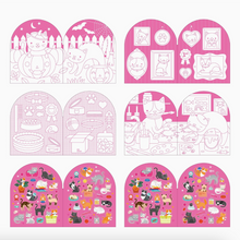 cats coloring book + stickers