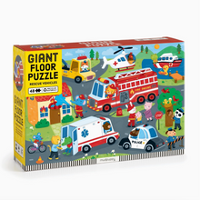 rescue vehicles floor puzzle