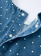 denim bow dot set