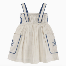 azurea hand-embroidered linen dress