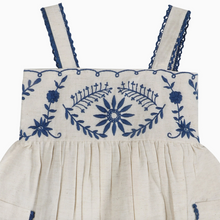 azurea hand-embroidered linen dress