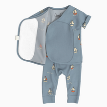 short sleeve romper in ahoy baby