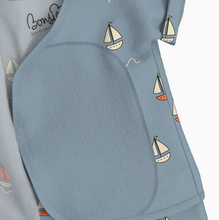short sleeve romper in ahoy baby