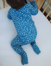 diaper check zip footie bluebell bloom