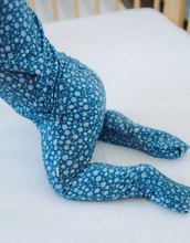 diaper check zip footie bluebell bloom