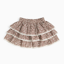 mocha floral skort