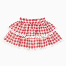 red gingham skort