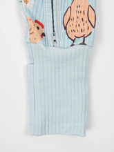 chickens + blooms zip romper