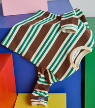 heavyweight long sleeve in green stripe