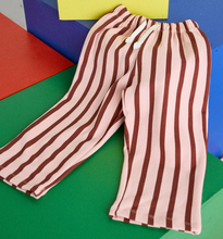 french terry pink stripe pant