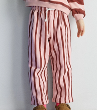 french terry pink stripe pant