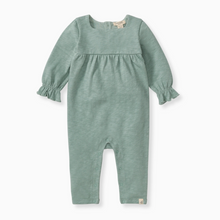 ruffle cuff teal romper