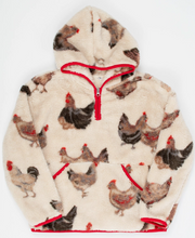 chicken sherpa quarter-zip hoodie