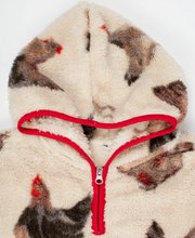 chicken sherpa quarter-zip hoodie