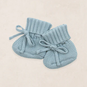 knit booties - steel