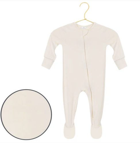 zippered footie in winnie
