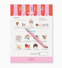 ice cream shop play notepad