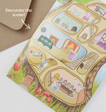 sticker scene card: mouse house