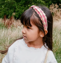 scallop gingham headband