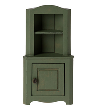 corner cabinet dark green
