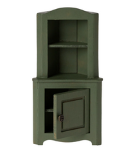 corner cabinet dark green