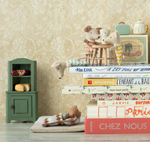 corner cabinet dark green