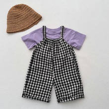 black gingham easy overall