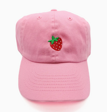 tiny strawberry baseball hat