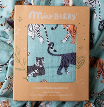 organic swaddle set tiger