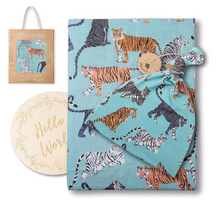 organic swaddle set tiger