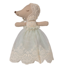 baby mouse in mint gown
