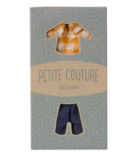 yellow checked shirt + pants for dad mouse