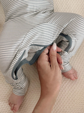 convertible sleeper blue stripes