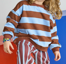 blue striped sweatshirt