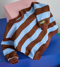 blue striped sweatshirt