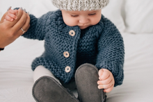 stitch cardigan sweater slate