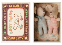 baby mice twins gingham