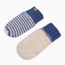 no-thumb mittens blue