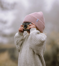 thick knit beanie - pink
