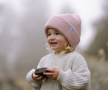 thick knit beanie - pink