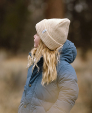 thick knit beanie - cream