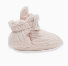 quilted organic booties pink