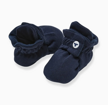 solid organic booties navy