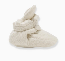 quilted organic booties oat